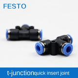 Festo T-type/Y-type/through connector QS/T/Y/L-4/6/8/10/12/14 quick plug connector QST-4 QSY-4 QS-4